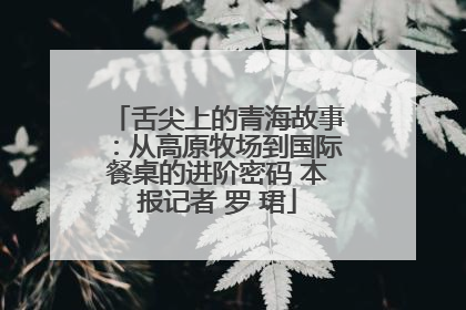 舌尖上的青海故事：从高原牧场到国际餐桌的进阶密码 本报记者 罗 珺