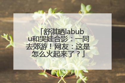 舒淇晒labubu和哭娃合影：一同去郊游！网友：这是怎么火起来了？