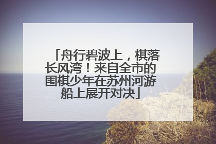 舟行碧波上，棋落长风湾！来自全市的围棋少年在苏州河游船上展开对决