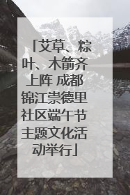 艾草、粽叶、木箭齐上阵 成都锦江崇德里社区端午节主题文化活动举行