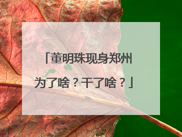 董明珠现身郑州 为了啥？干了啥？