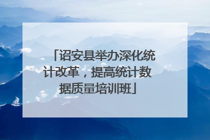 诏安县举办深化统计改革，提高统计数据质量培训班