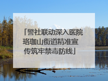 警社联动深入医院 珞珈山街道精准宣传筑牢禁毒防线