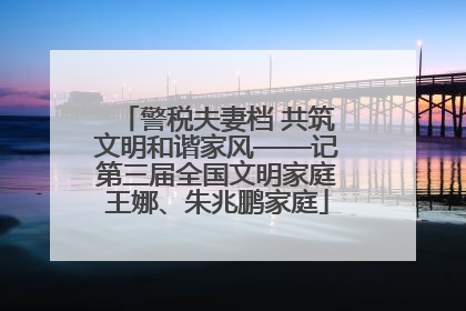 警税夫妻档 共筑文明和谐家风——记第三届全国文明家庭王娜、朱兆鹏家庭