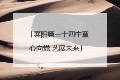 襄阳第三十四中童心向党 艺展未来
