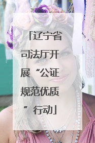 辽宁省司法厅开展“公证规范优质”行动