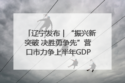 辽宁发布｜“振兴新突破 决胜勇争先”营口市力争上半年GDP增长6%左右