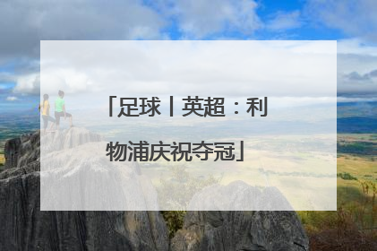 足球丨英超：利物浦庆祝夺冠