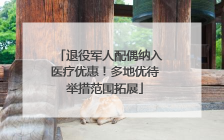 退役军人配偶纳入医疗优惠！多地优待举措范围拓展