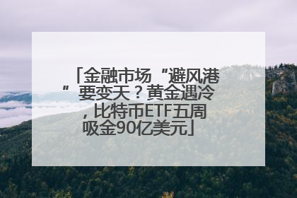 金融市场“避风港”要变天？黄金遇冷，比特币ETF五周吸金90亿美元