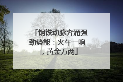 钢铁动脉奔涌强劲势能：火车一响，黄金万两