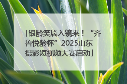 银龄笑靥入镜来！“齐鲁悦龄杯”2025山东摄影短视频大赛启动