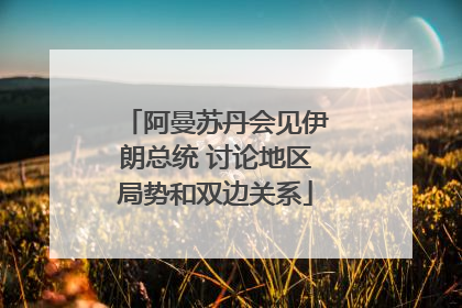 阿曼苏丹会见伊朗总统 讨论地区局势和双边关系