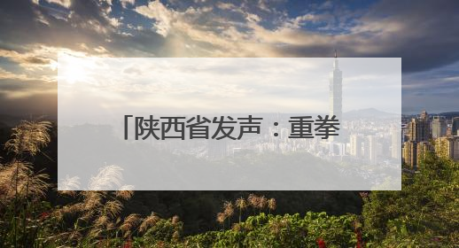 陕西省发声：重拳出击、高压震慑