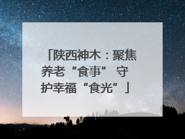 陕西神木：聚焦养老“食事” 守护幸福“食光”
