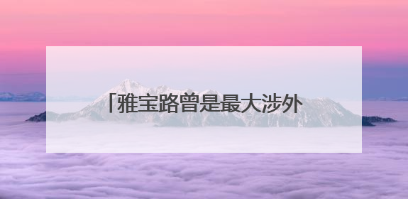 雅宝路曾是最大涉外服装贸易集散地，千家商户在困难中转型