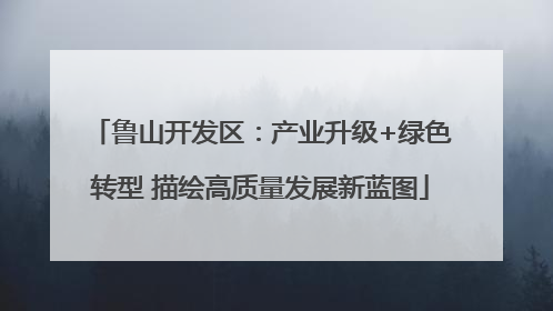 鲁山开发区：产业升级+绿色转型 描绘高质量发展新蓝图