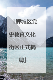鲤城区党史教育文化街区正式揭牌