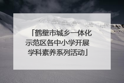 鹤壁市城乡一体化示范区各中小学开展学科素养系列活动