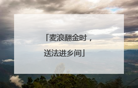 麦浪翻金时，送法进乡间