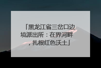 黑龙江省三岔口边境派出所：在界河畔，扎根红色沃土