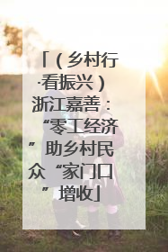 （乡村行·看振兴）浙江嘉善：“零工经济”助乡村民众“家门口”增收