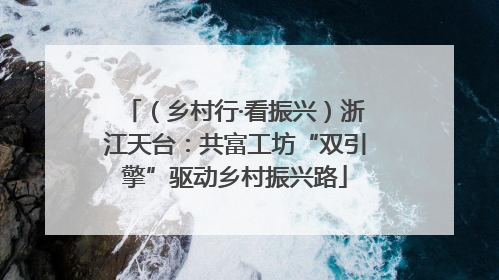 （乡村行·看振兴）浙江天台：共富工坊“双引擎”驱动乡村振兴路