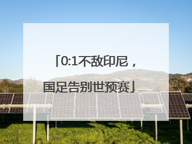 0:1不敌印尼，国足告别世预赛