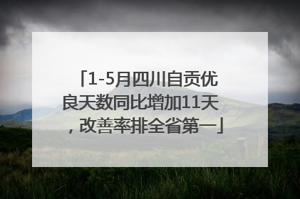 1-5月四川自贡优良天数同比增加11天，改善率排全省第一