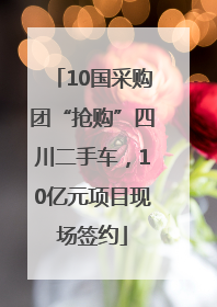 10国采购团“抢购”四川二手车，10亿元项目现场签约