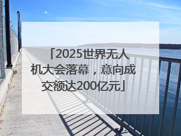 2025世界无人机大会落幕，意向成交额达200亿元