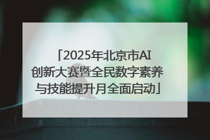 2025年北京市AI创新大赛暨全民数字素养与技能提升月全面启动