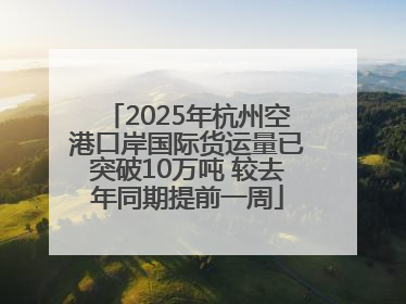 2025年杭州空港口岸国际货运量已突破10万吨 较去年同期提前一周