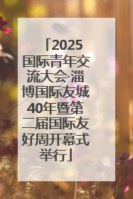 2025国际青年交流大会·淄博国际友城40年暨第二届国际友好周开幕式举行