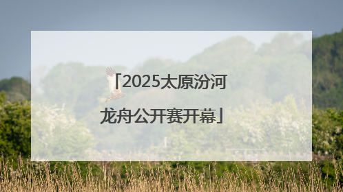 2025太原汾河龙舟公开赛开幕