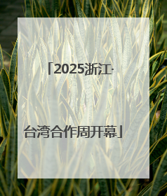2025浙江·台湾合作周开幕