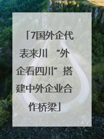 7国外企代表来川 “外企看四川”搭建中外企业合作桥梁