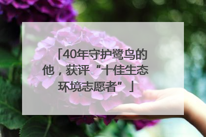 40年守护鹭鸟的他，获评“十佳生态环境志愿者”