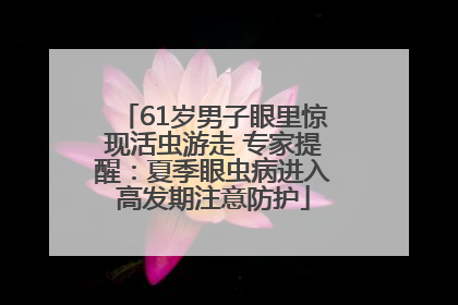61岁男子眼里惊现活虫游走 专家提醒：夏季眼虫病进入高发期注意防护